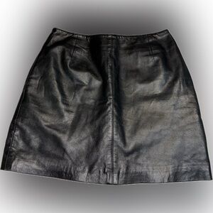 Hugo Buscati Genuine Leather Mini Skirt Size 8